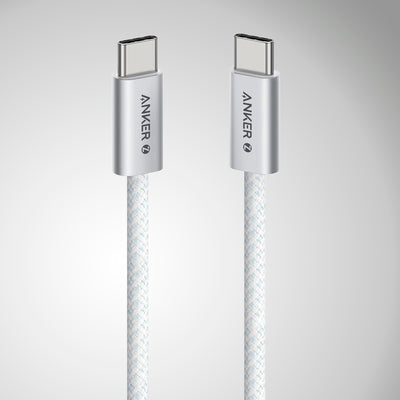 Cable USB-C A USB-C Anker Zolo 240W, Trenzado 1m blanco - Achorao