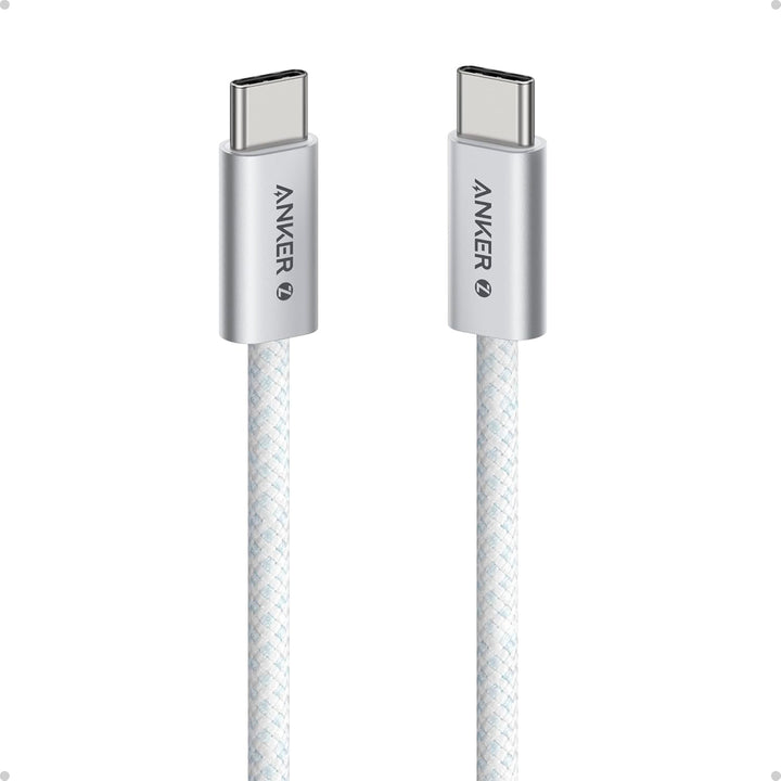 Cable USB-C A USB-C Anker Zolo 240W, Trenzado 1m blanco - Achorao