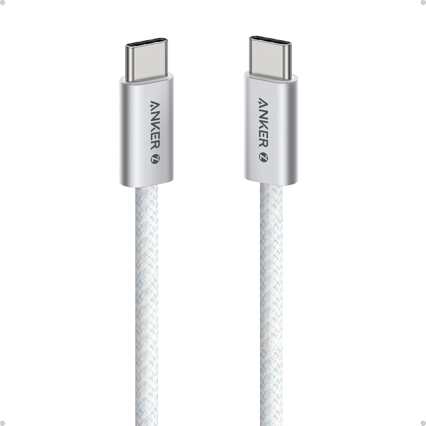 Cable USB-C A USB-C Anker Zolo 240W, Trenzado 1m blanco - Achorao