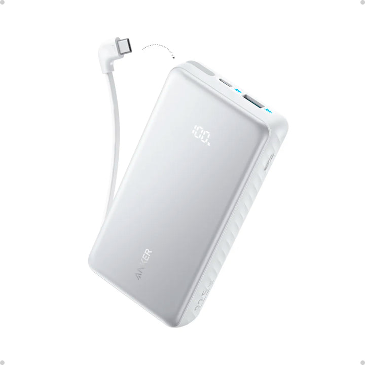 PowerBank ANKER Zolo (20K, 22.5W, Built-In USB-C Cable)