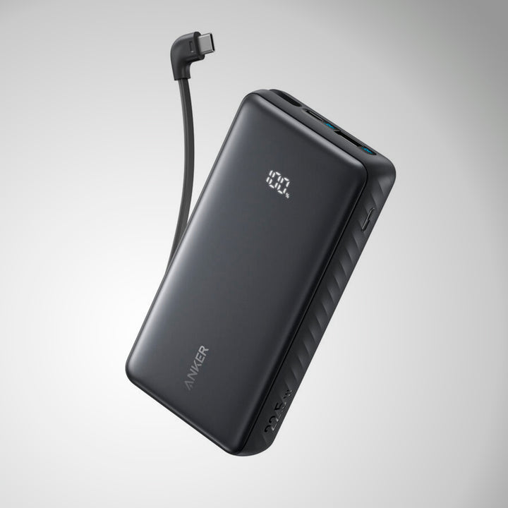 PowerBank ANKER Zolo (20K, 22.5W, Built-In USB-C Cable)