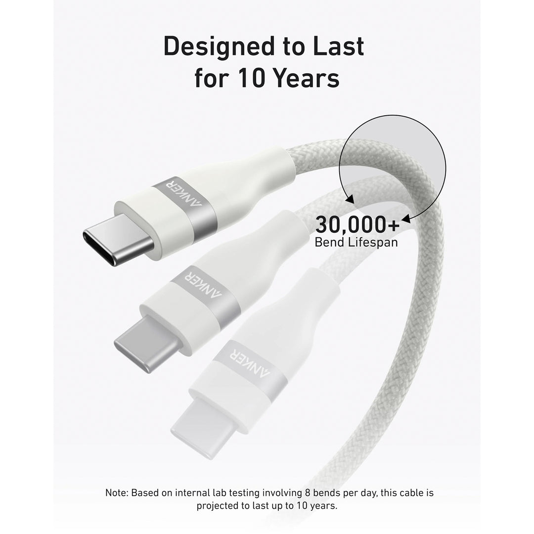 Cable de carga rápida Anker usb C a usb C 6FT(1.8m), 240W, Upcycled Braided