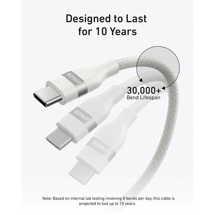 Cable de carga rápida Anker usb C a usb C 6FT(1.8m), 240W, Upcycled Braided