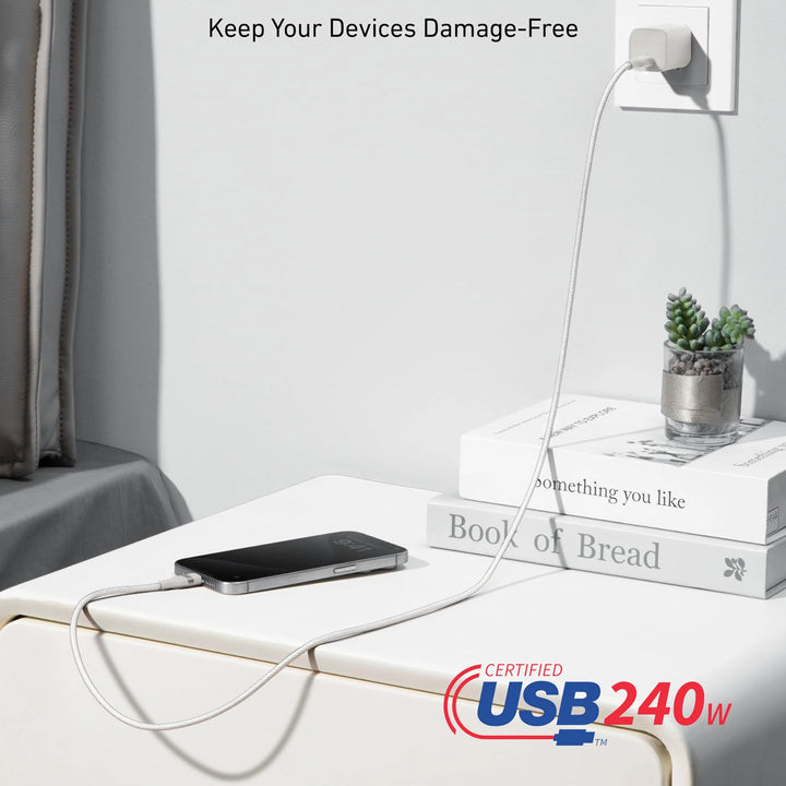 Cable de carga rápida Anker usb C a usb C 6FT(1.8m), 240W, Upcycled Braided