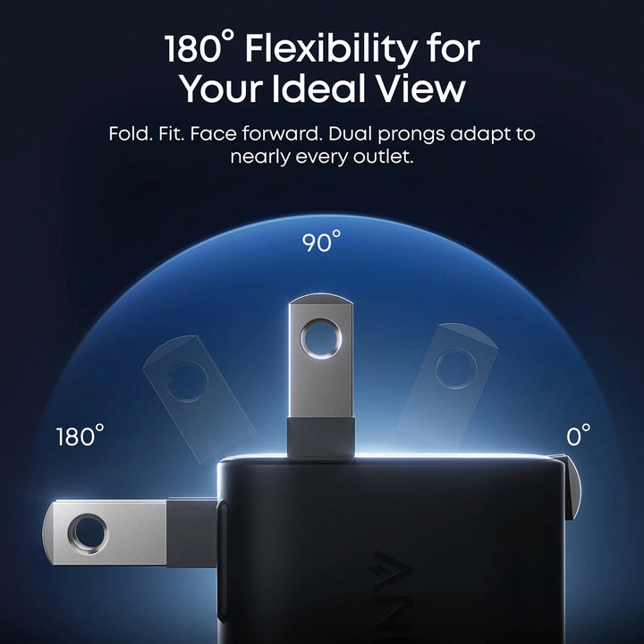 Cargador Rápido Anker Nano 45W USB-C con Pantalla Inteligente y Enchufe Plegable 180°