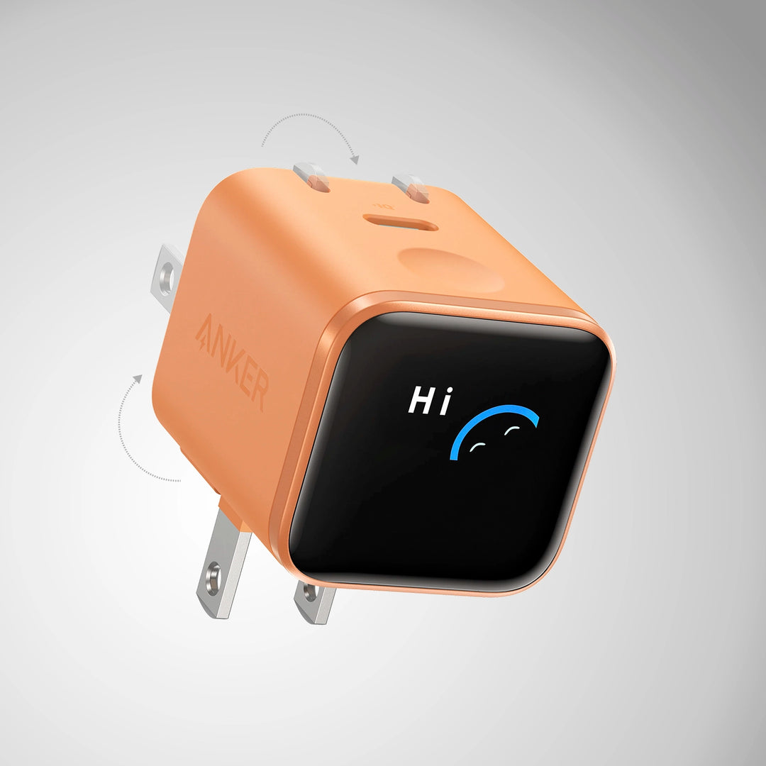 Cargador Rápido Anker Nano 45W USB-C con Pantalla Inteligente y Enchufe Plegable 180°
