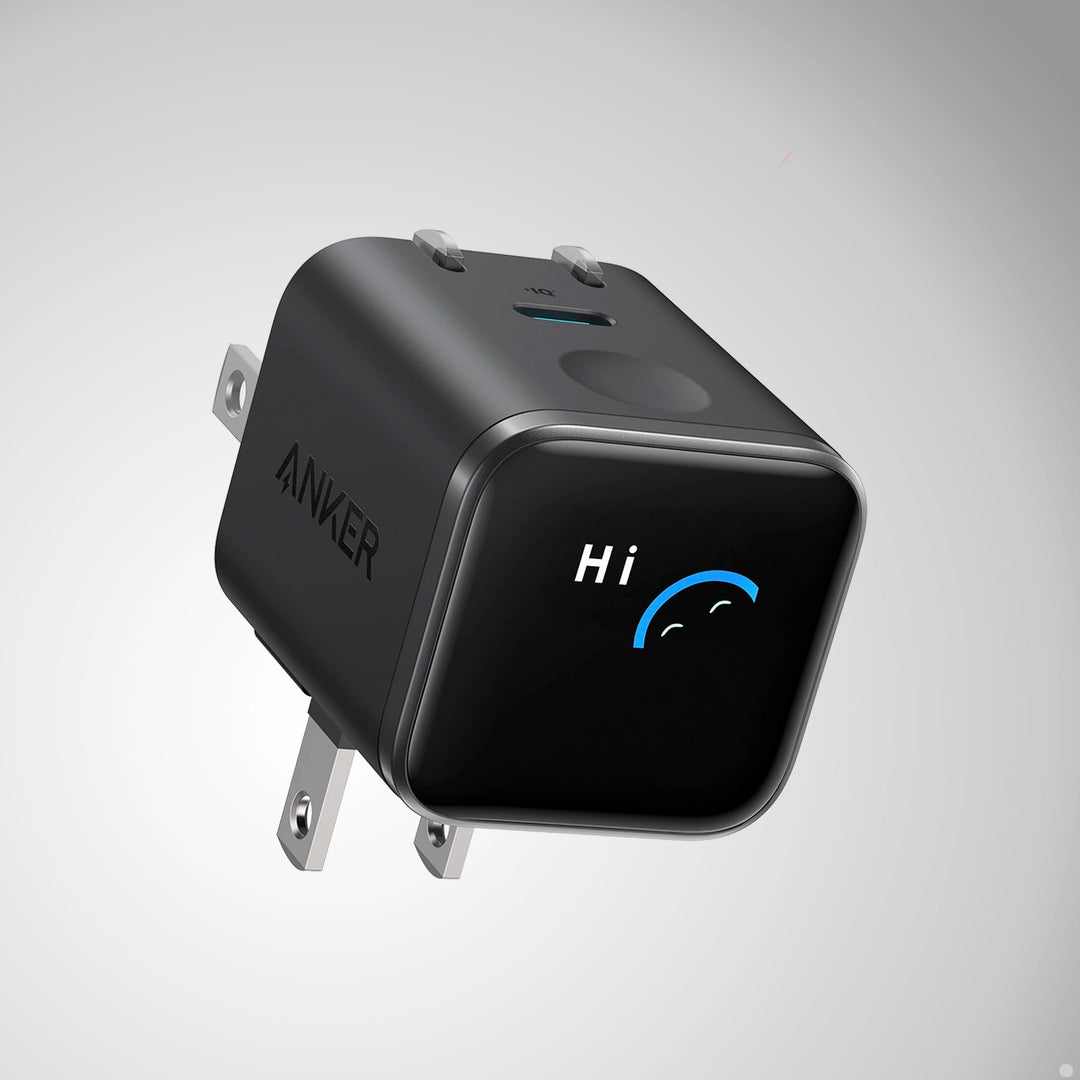 Cargador Rápido Anker Nano 45W USB-C con Pantalla Inteligente y Enchufe Plegable 180°