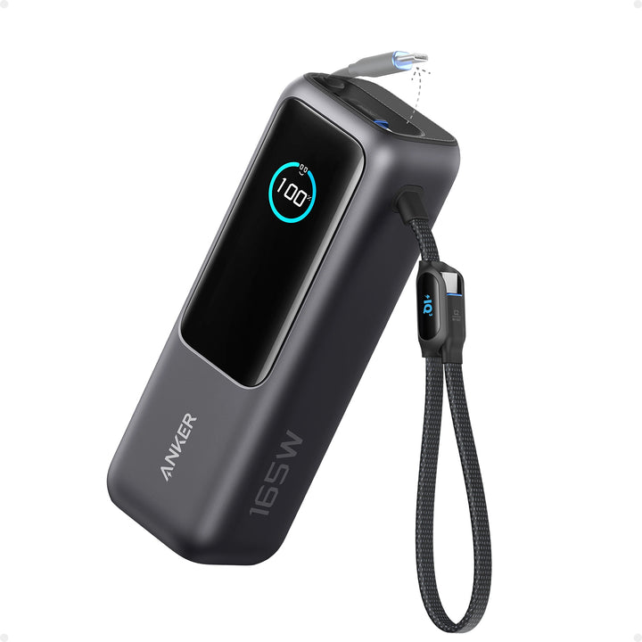 Power Bank Anker 25000 mAh 165 W USB-C integrado y cable retráctil