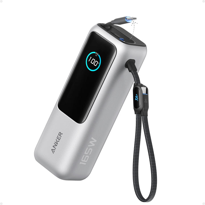 Power Bank Anker 25000 mAh 165 W USB-C integrado y cable retráctil