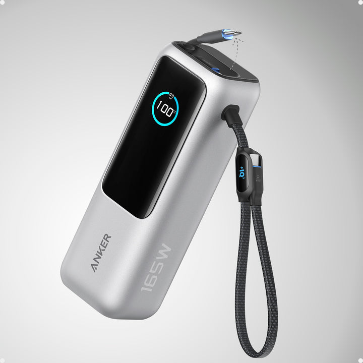 Power Bank Anker 25000 mAh 165 W USB-C integrado y cable retráctil