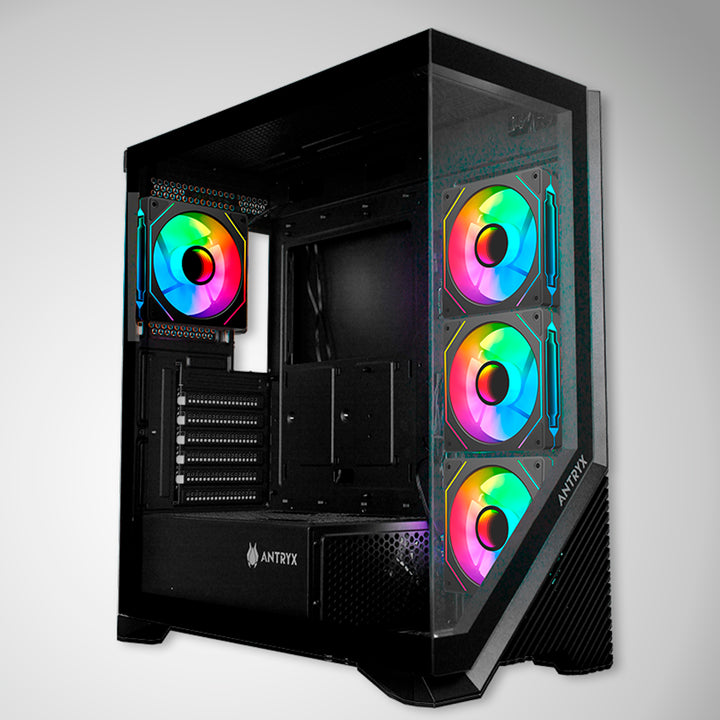 Case Antryx FX 650 Black, ARGB FAN X4, Vidrio templado - Achorao