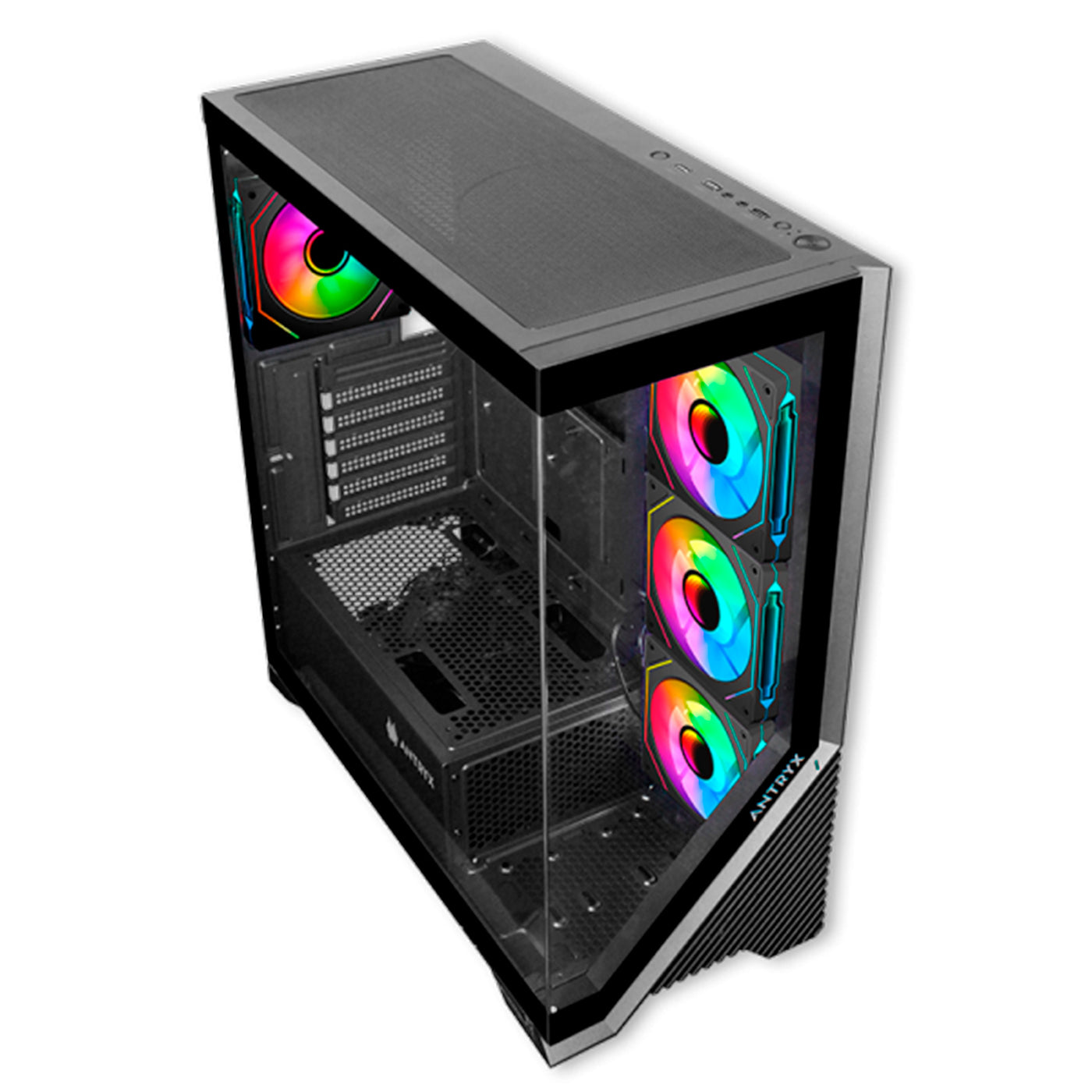 Case Antryx FX 650 Black, ARGB FAN X4, Vidrio templado - Achorao