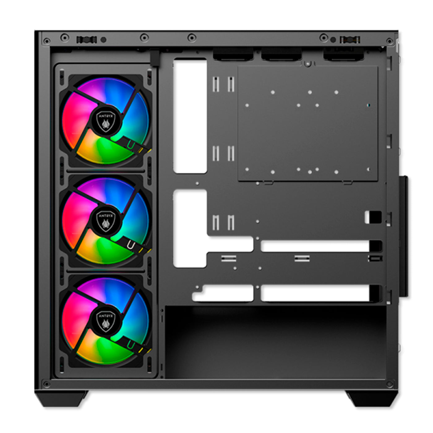 Case Antryx FX 750 Black, ARGB FAN X4, USB Tipo C - Achorao