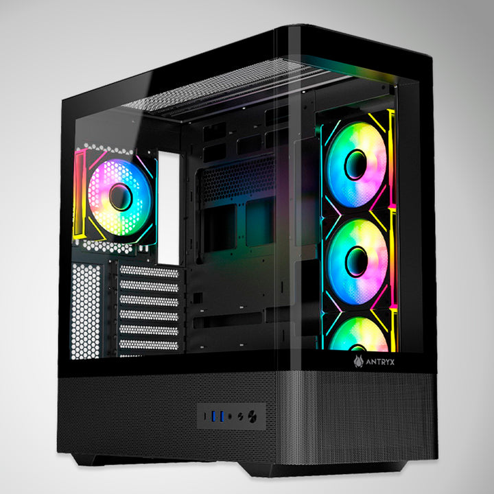 Case Antryx FX 830 BLACK, Infinity ARGB FAN X4, USB Tipo-C - Achorao