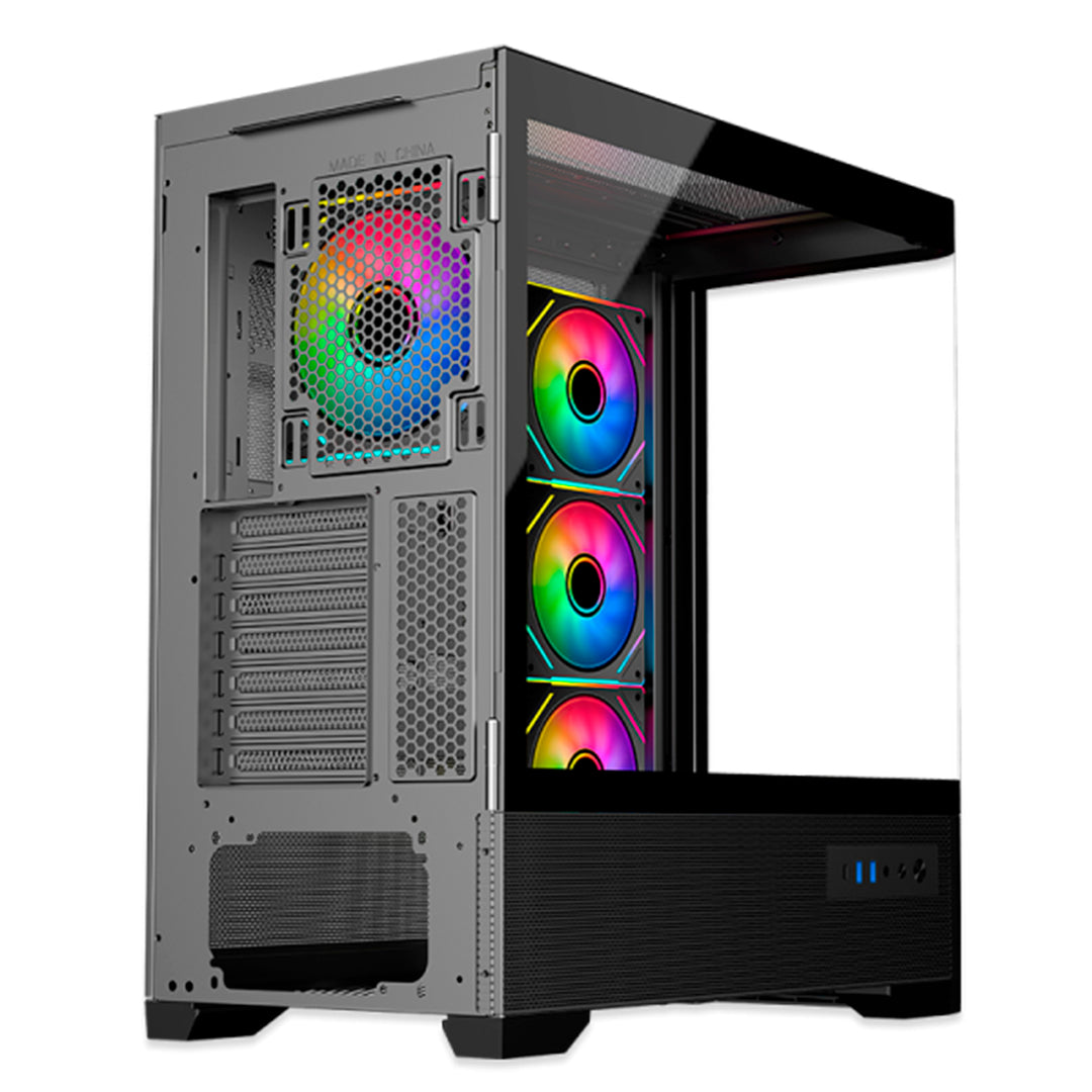 Case Antryx FX 830 BLACK, Infinity ARGB FAN X4, USB Tipo-C - Achorao