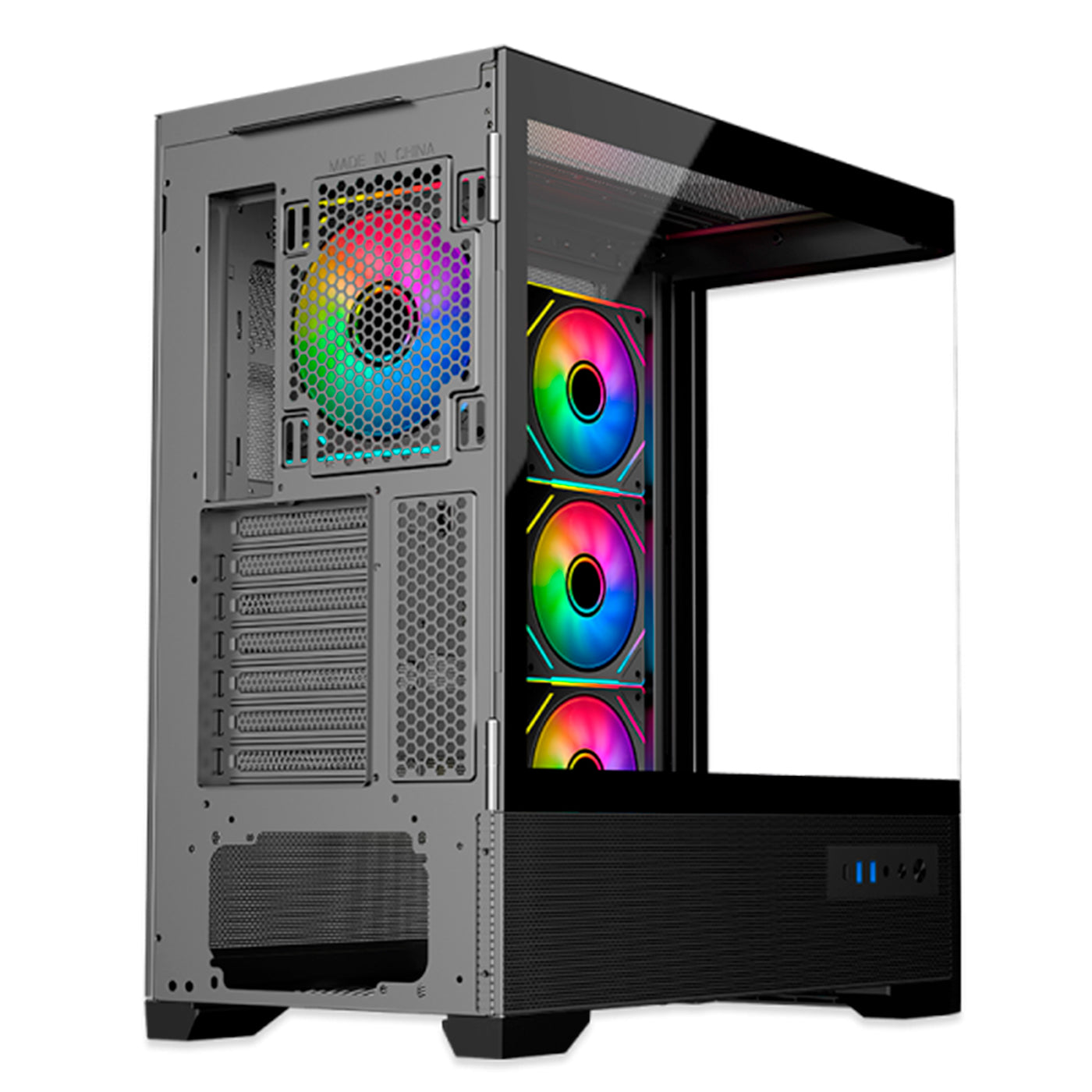 Case Antryx FX 830 BLACK, Infinity ARGB FAN X4, USB Tipo-C - Achorao