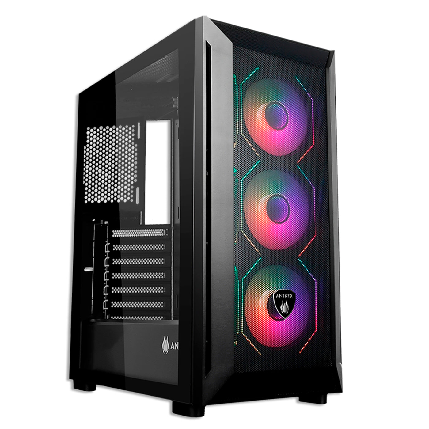 CASE ANTRYX RX 550, ARGB FAN X3, VIDRIO TEMPLADO - Achorao