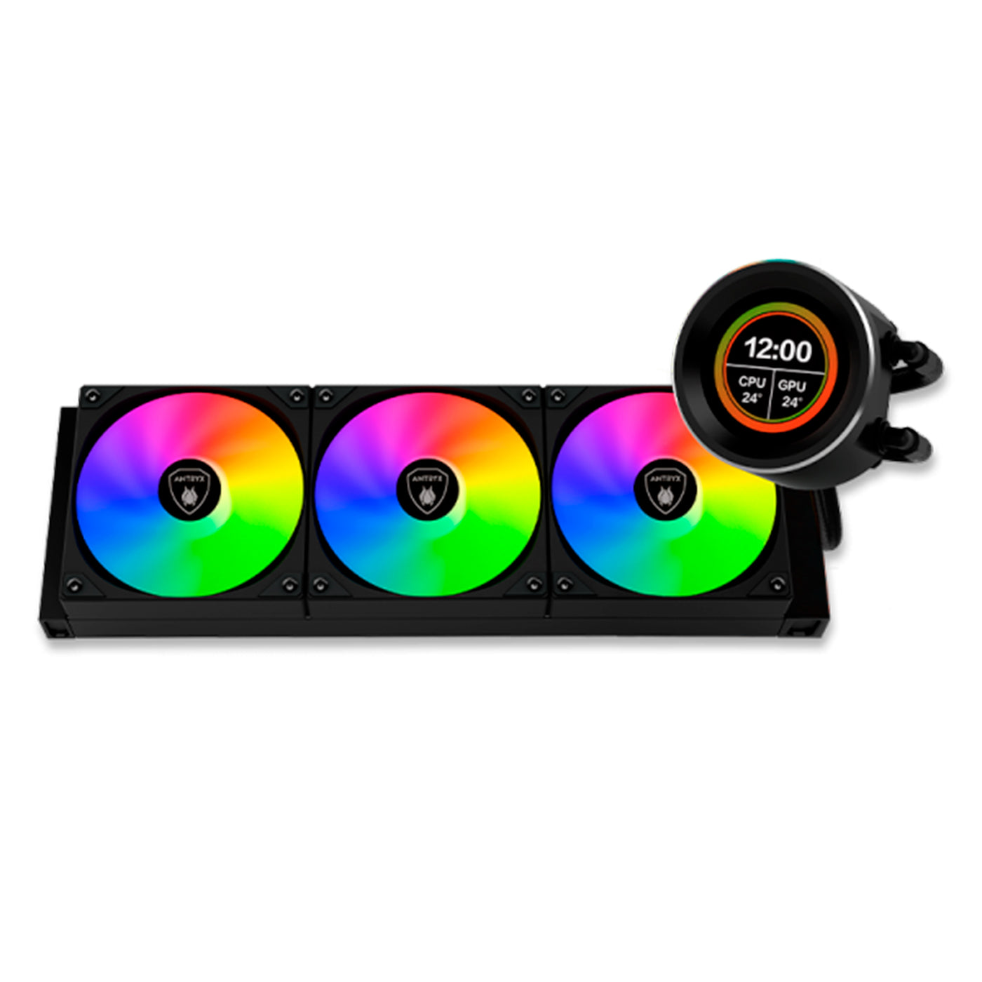 SISTEMA DE ENFRIAMIENTO LIQUIDO ANTRYX TRITON VISION 360P BLACK, ARGB - Achorao