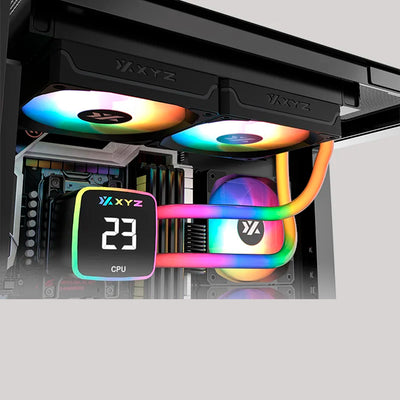 Enfriamiento Liquido XYZ AQUAPULSE 240 AIO Liquid CPU Cooler,Digital Temp Screen - Achorao