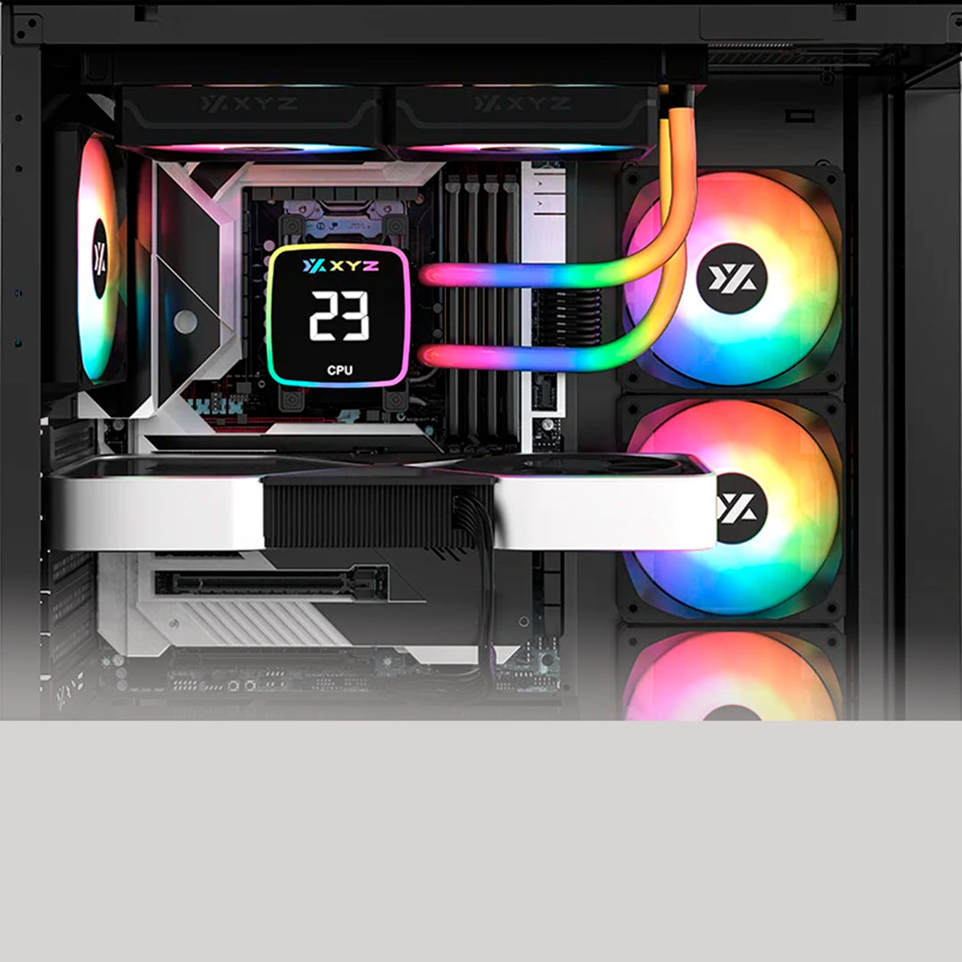 Enfriamiento Liquido XYZ AQUAPULSE 240 AIO Liquid CPU Cooler,Digital Temp Screen - Achorao
