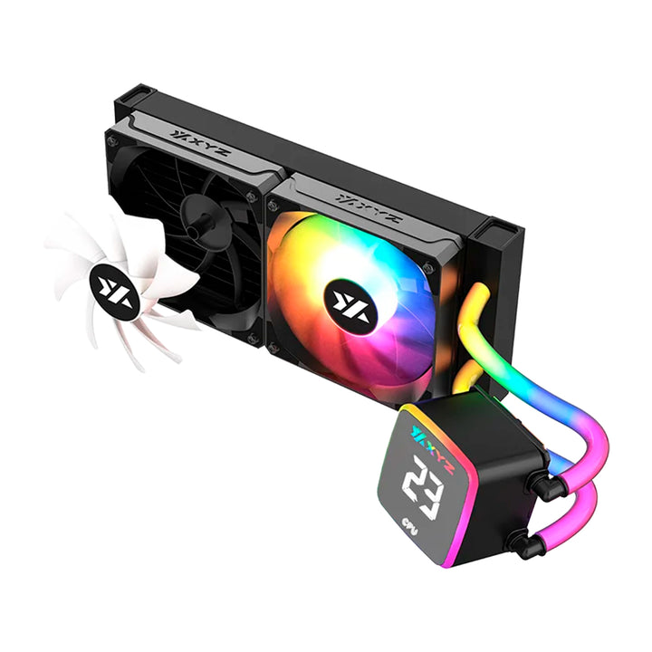 Enfriamiento Liquido XYZ AQUAPULSE 240 AIO Liquid CPU Cooler,Digital Temp Screen - Achorao