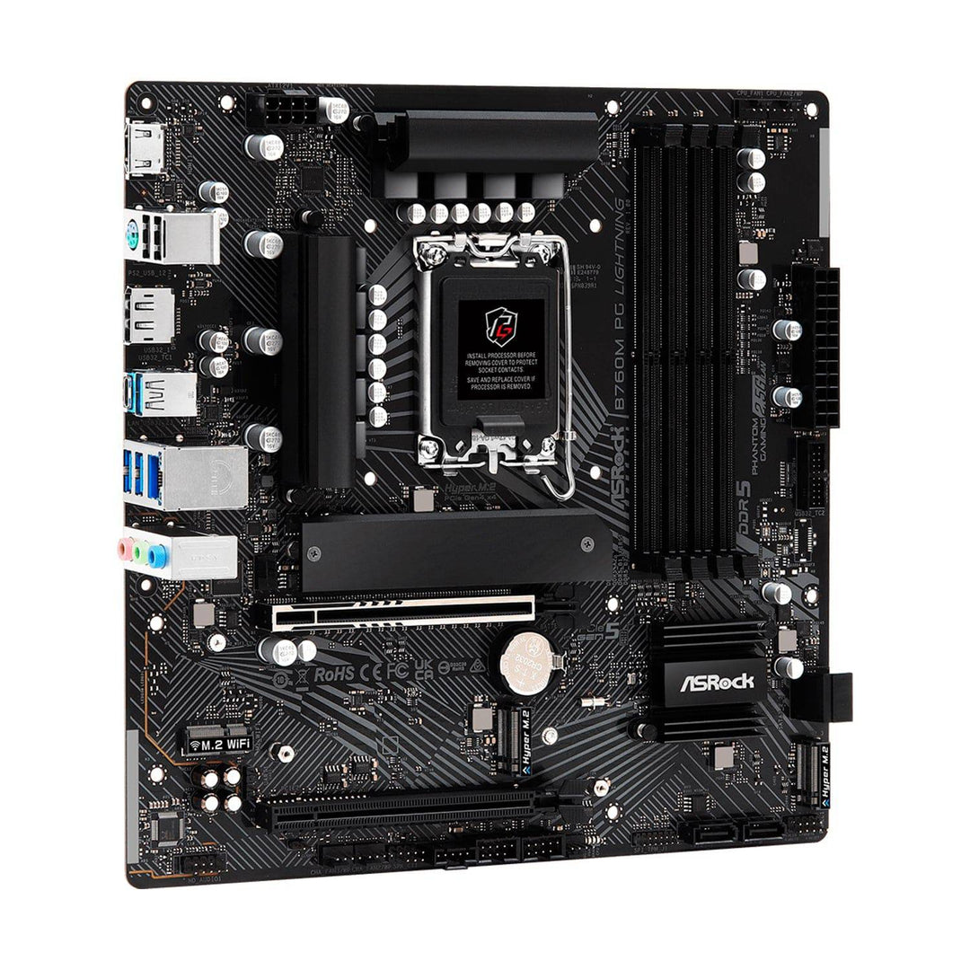 Motherboard ASROCK B760M PG LIGHTNING, LGA 1700, DDR5 7200MHz (OC), M.2(PCIe Gen4x4), PCIE 5.0 . - Achorao