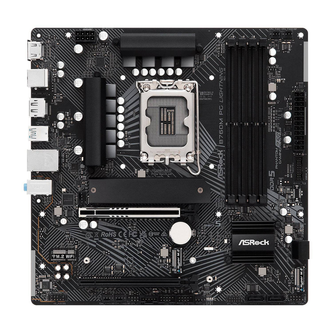 Motherboard ASROCK B760M PG LIGHTNING, LGA 1700, DDR5 7200MHz (OC), M.2(PCIe Gen4x4), PCIE 5.0 . - Achorao