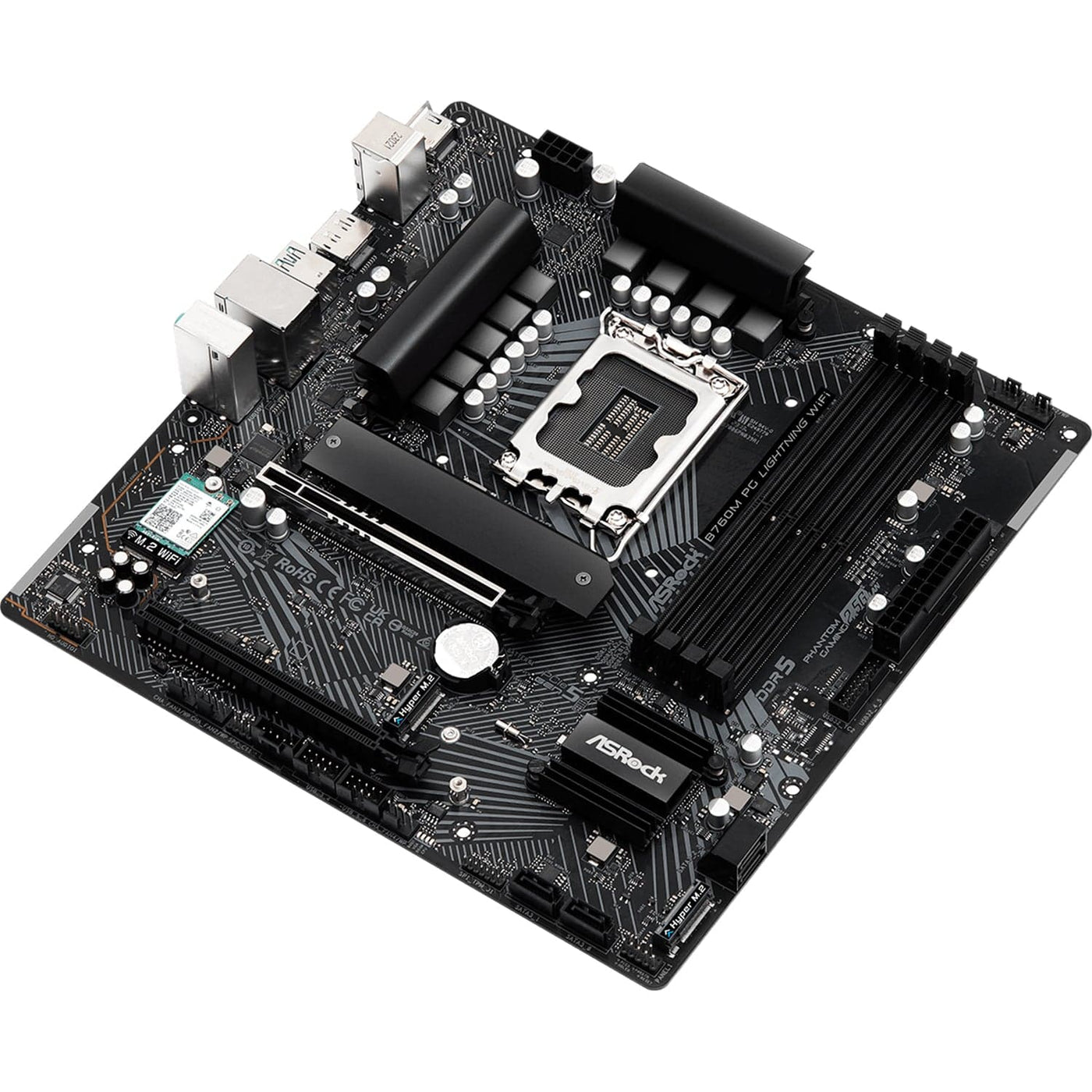 Motherboard ASROCK B760M PG LIGHTNING WIFI,DDR5 7200MHz (OC), M.2(PCIe Gen4x4), PCIE 5.0 . - Achorao