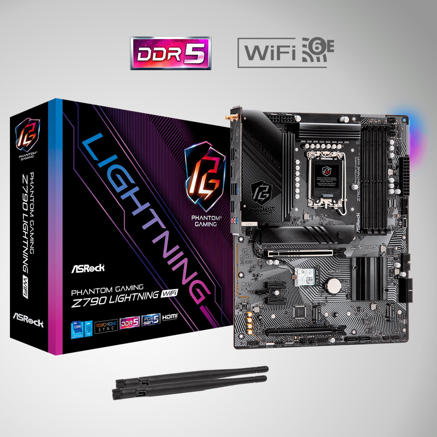 MOTHERBOARD ASROCK Z790 LIGHTNING WIFI, LGA 1700, DDR5 7600+(OC), M.2 (PCIE GEN4X4), PCIE 5.0, ATX. - Achorao
