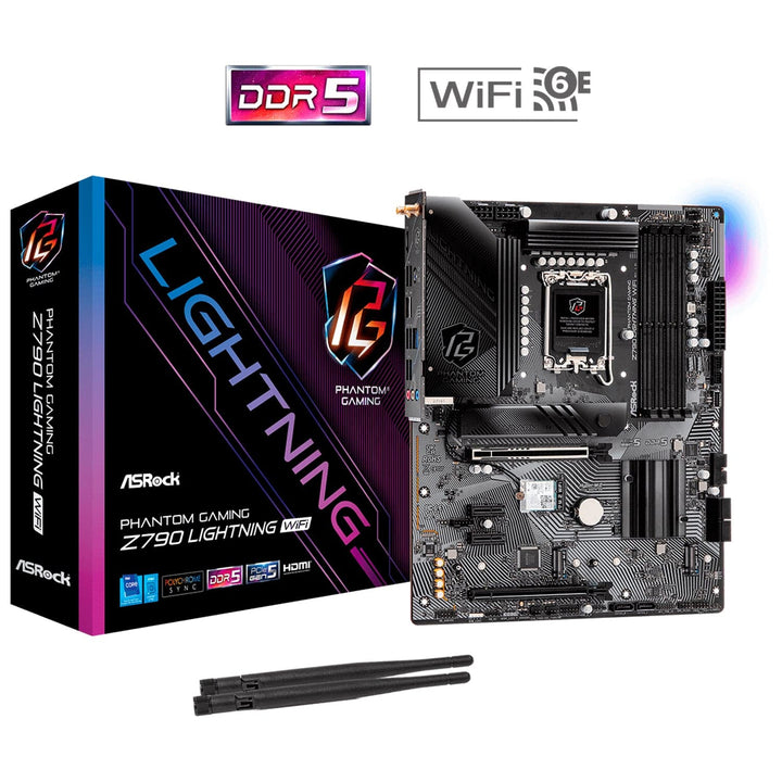 MOTHERBOARD ASROCK Z790 LIGHTNING WIFI, LGA 1700, DDR5 7600+(OC), M.2 (PCIE GEN4X4), PCIE 5.0, ATX. - Achorao