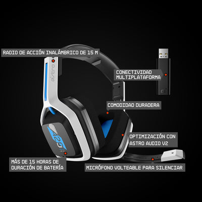 Audífonos Gamer Astro A20 Inalámbricos 15h Batería PS4 PC - Achorao