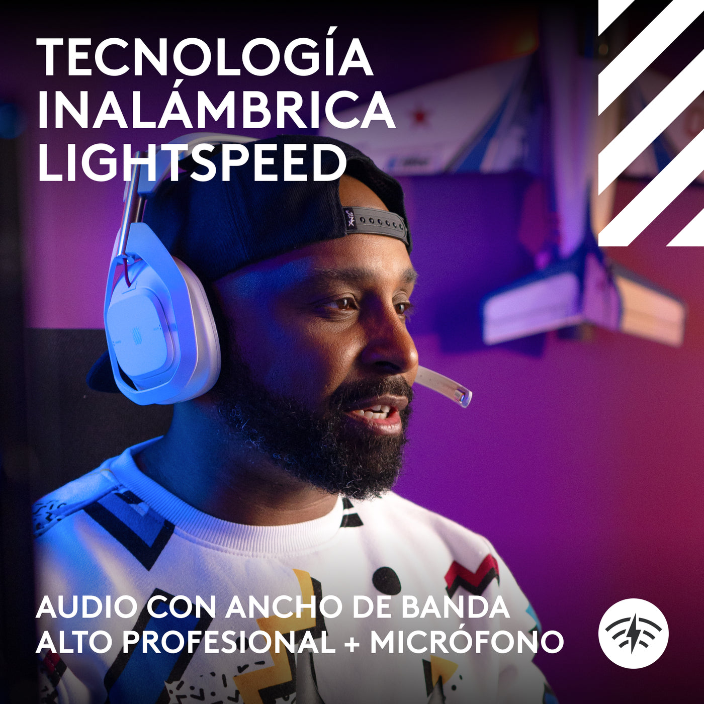 A50 5th gen LIGHTSPEED Wireless Gaming Headset + Base Station con PLAYSYNC AUDIO - Achorao