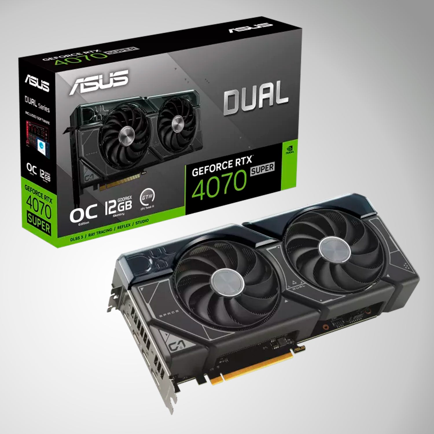 Tarjeta de Video ASUS Dual GeForce RTX 4070 SUPER OC 12GB GDDR6X