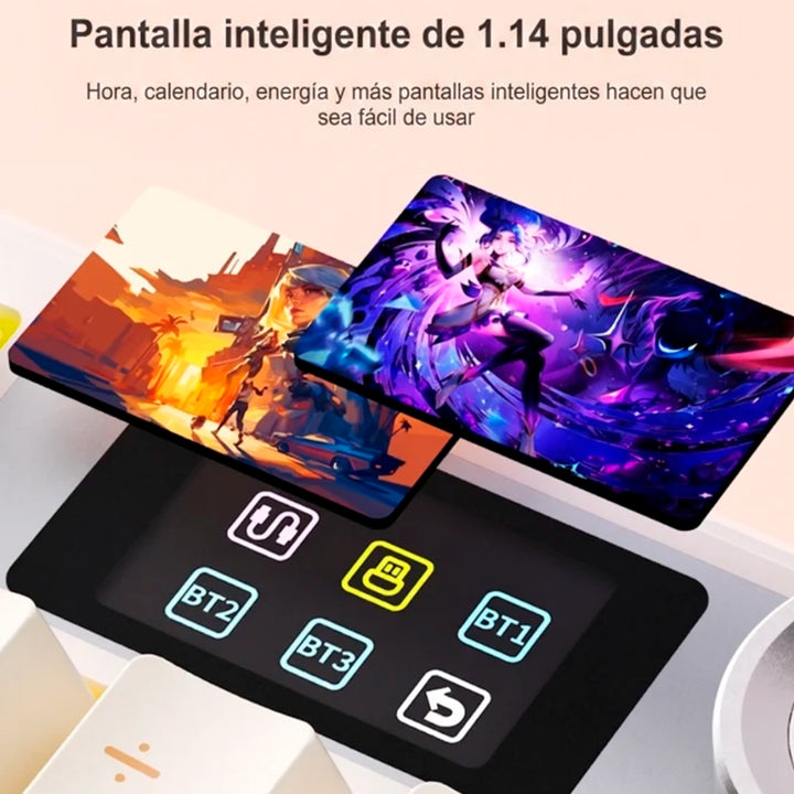 Teclado Aula F108PRO Inalambrico Ingles Blue/White/Dark Purple-Flower Switch - Achorao