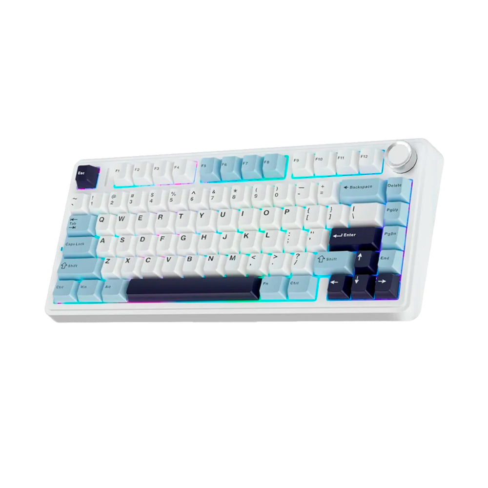Teclado Aula F75 Rainbow Cableado Ingles Blue/white/dark purple-pink switch - Achorao