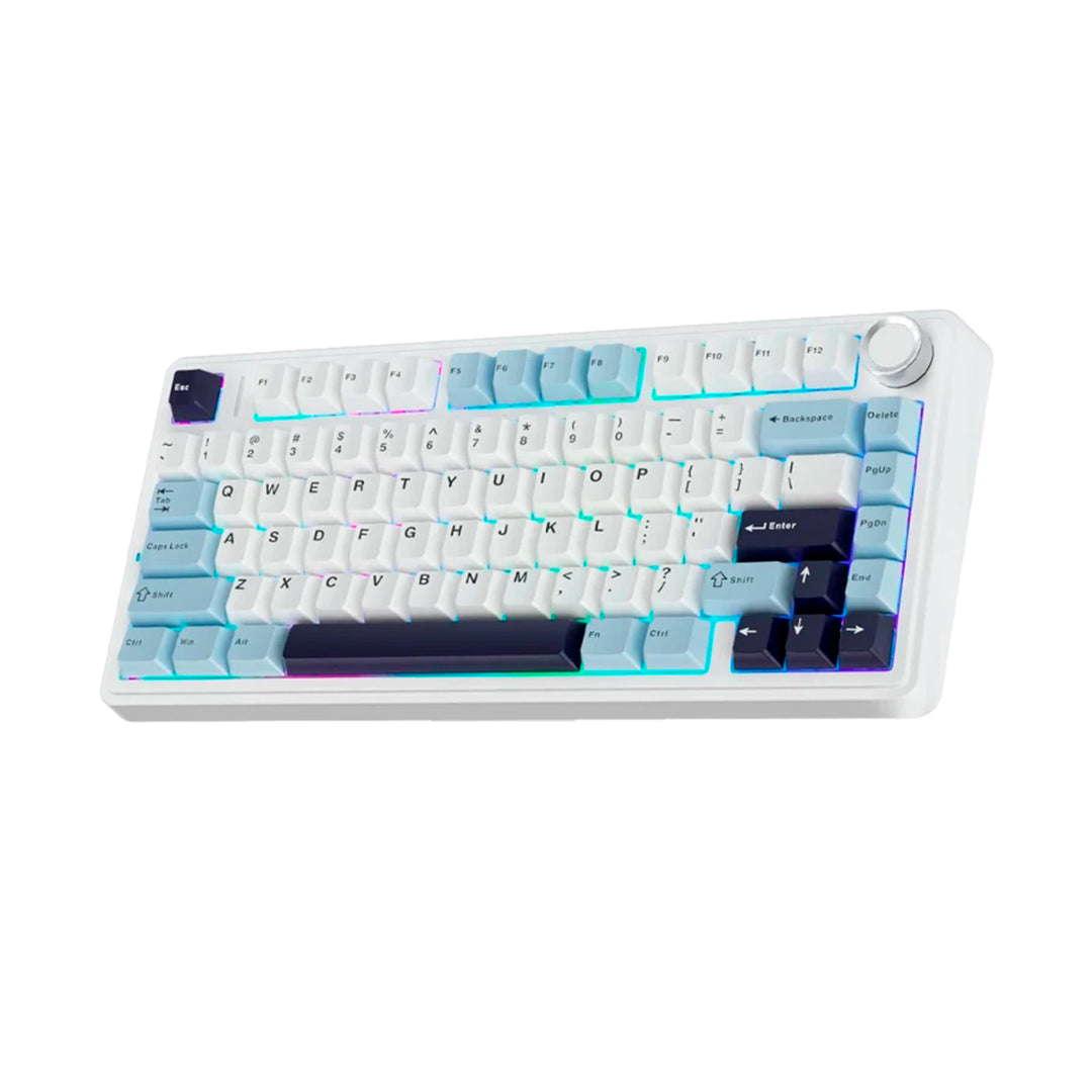 Teclado Aula F75 Rainbow Cableado Ingles Blue/white/dark purple-pink switch - Achorao