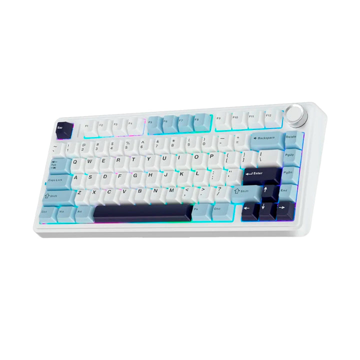 Teclado Aula F75 Rainbow Cableado Ingles Blue/white/dark purple-pink switch - Achorao