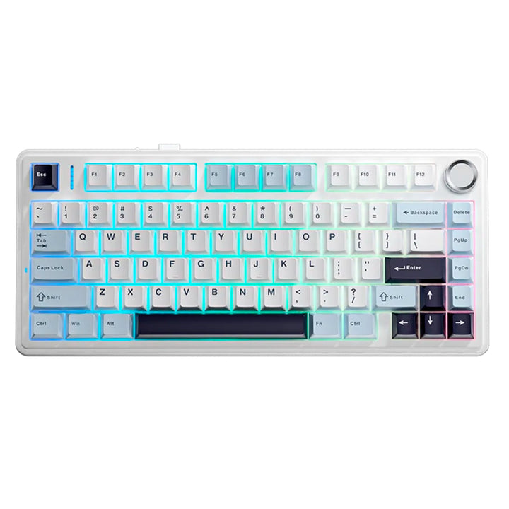 Teclado Aula F75 Rainbow Cableado Ingles Blue/white/dark purple-pink switch - Achorao