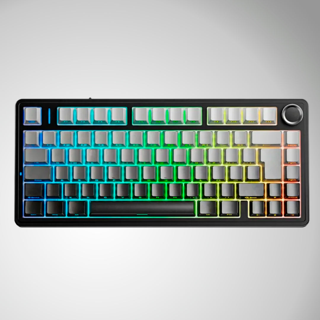 Teclado Aula F75 RGB Inalambrico Español Black Degraded - Reaper Switch - Achorao