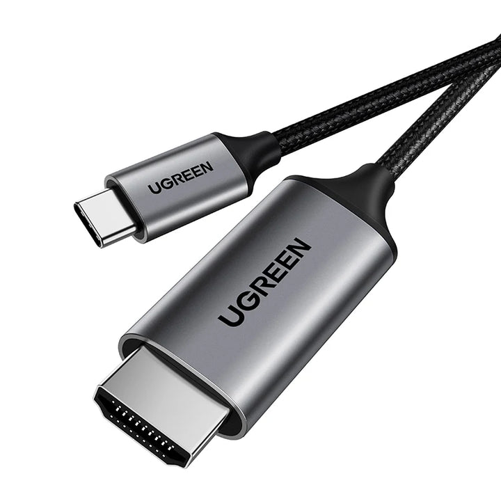 Cable USB-C a HDMI UGREEN Male to Male con carcasa de aluminio 1.5m (Gray Black) 50570 MM142