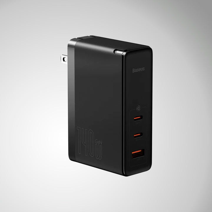 Cargador rápido Baseus GaN Pro Fast charger de 3 puertos de 140 W - Achorao