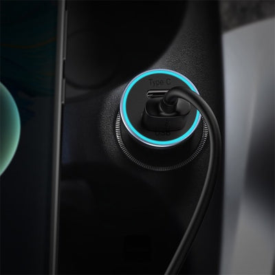 Contactor Baseus Pro Cargador Rápido Dual para Coche U+C 40W Gris oscuro - Achorao