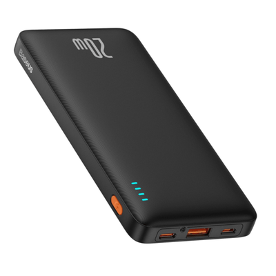 Power Bank de carga rápida Airpow 10000mAh 20W Black Baseus（Con cable de carga Simple Series USB a Tipo-C 30cm ） - Achorao