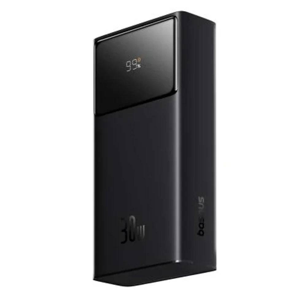 Power Bank de carga rápida con pantalla digital 10000mAh 30W Cluster Black Baseus Star-Lord（Con cable de carga Simple Series USB a Tipo-C 3A 0.3m Black） - Achorao