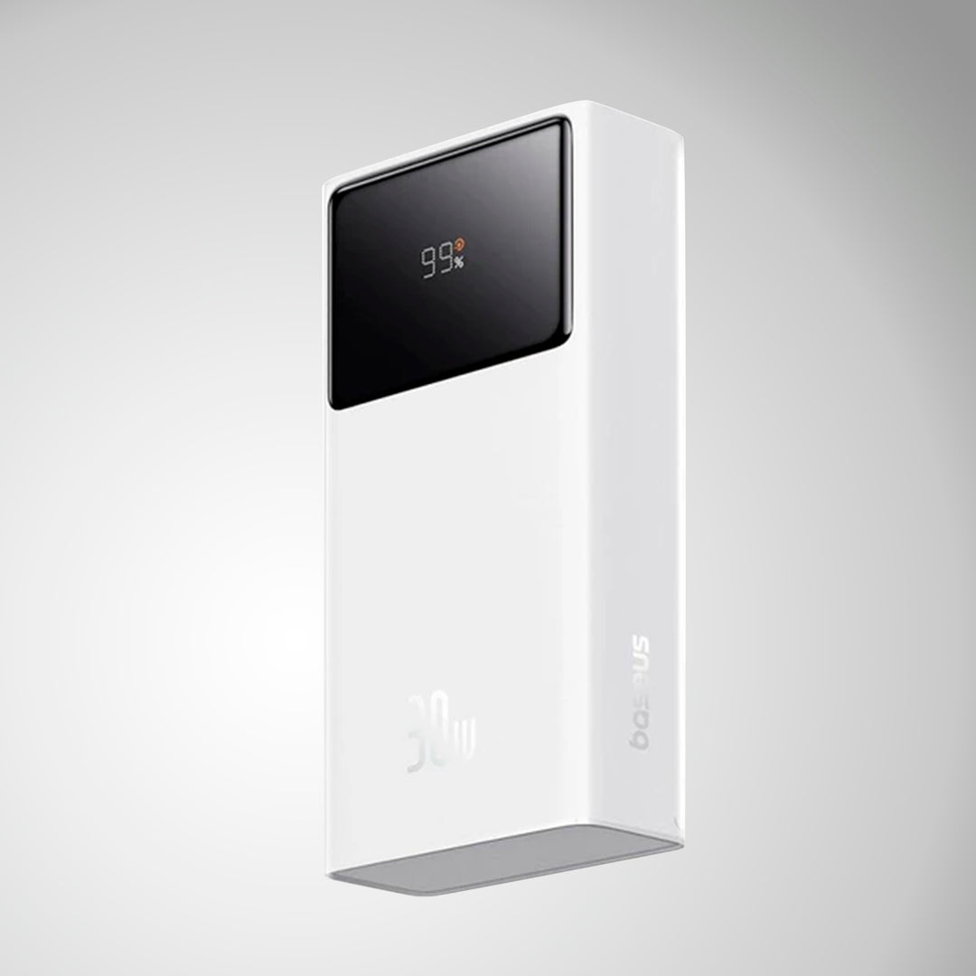Power Bank OS-Baseus Star-Lord Carga rápìda 30000mAh 30W Pantalla digital – Blanco - Achorao