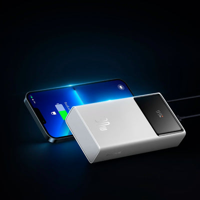 Power Bank OS-Baseus Star-Lord Carga rápìda 30000mAh 30W Pantalla digital – Blanco - Achorao