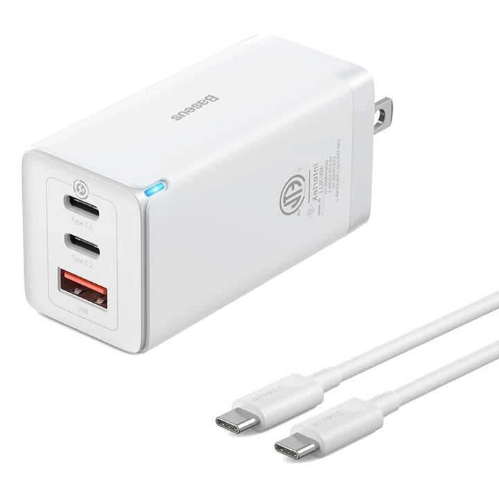 Cargador de carga rápida Baseus de 65w GaN5 Pro 2c+u 65w US - Achorao