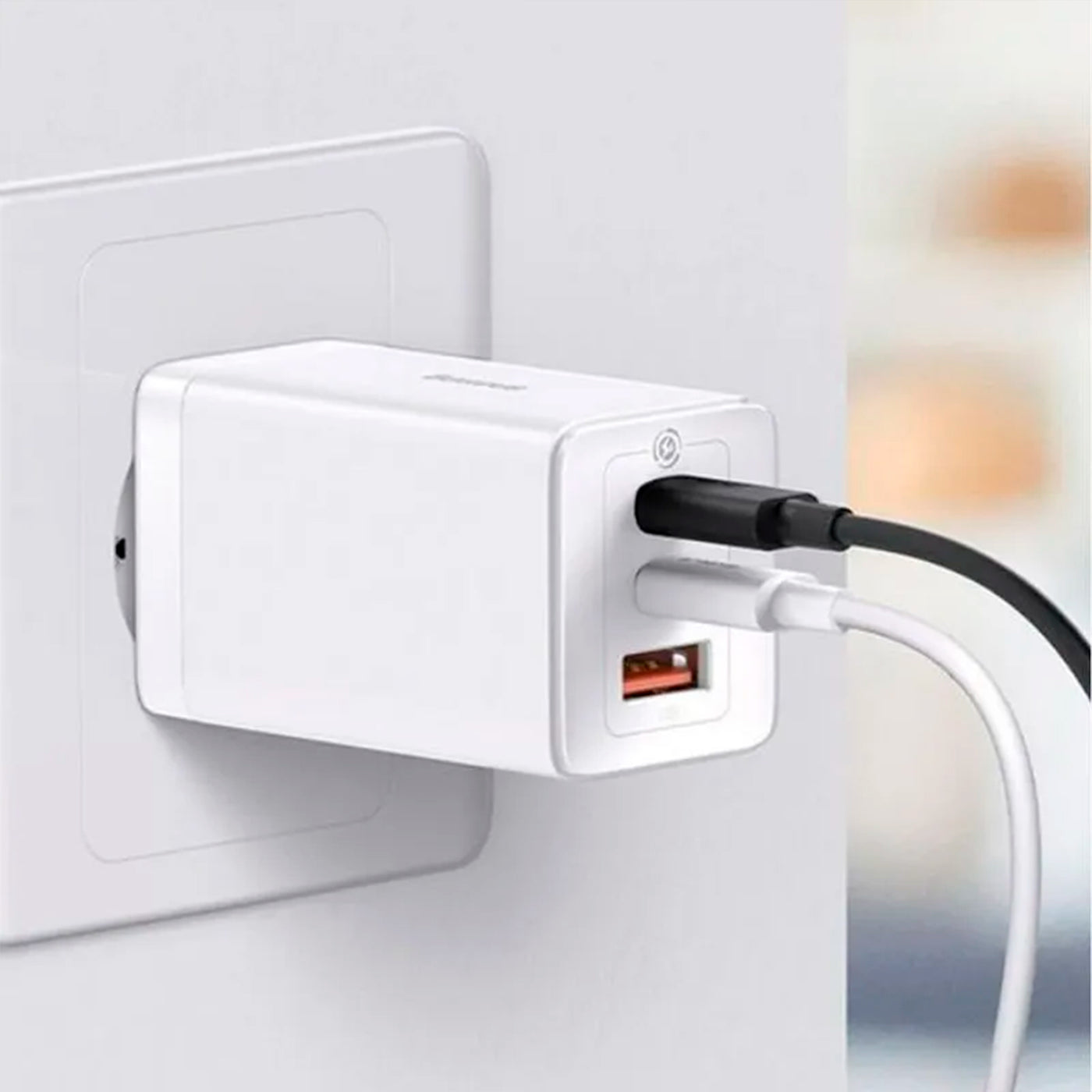 Cargador de carga rápida Baseus de 65w GaN5 Pro 2c+u 65w US - Achorao