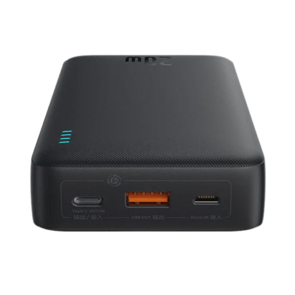 Power Bank de carga rápida Airpow 10000mAh 20W Black Baseus（Con cable de carga Simple Series USB a Tipo-C 30cm ） - Achorao
