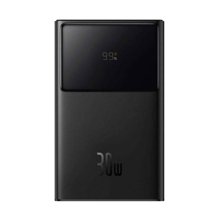 Power Bank de carga rápida con pantalla digital 10000mAh 30W Cluster Black Baseus Star-Lord（Con cable de carga Simple Series USB a Tipo-C 3A 0.3m Black） - Achorao